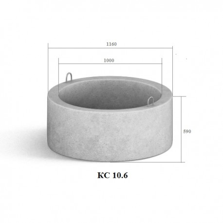 Кольцо для бетонного колодца КС 10.6