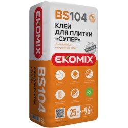 Клей для плитки супер BS 104 Ekomix